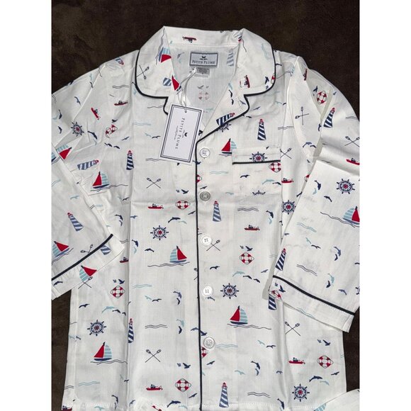 Childrens Petite Plume Nautical Print Pajama Set Size 6 - Picture 3 of 13
